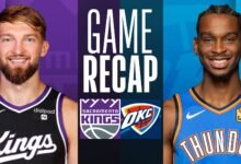 okc thunder vs sacramento kings match player stats