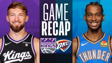 okc thunder vs sacramento kings match player stats