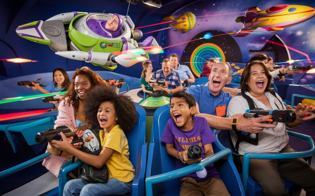 Buzz Lightyear Astro Blasters: The Perfect Family Attraction in Disneyland